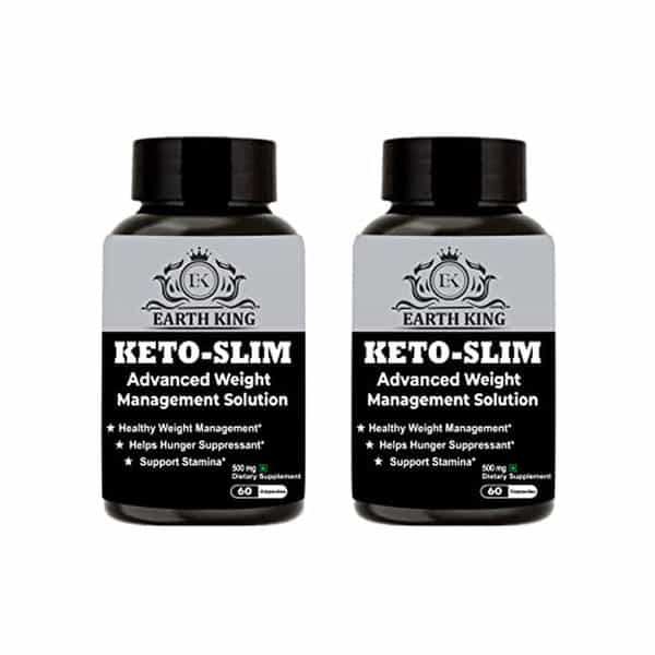 Earth King Keto Slim Advanced Weight Loss Supplement - 500Mg 60 Capsules (Pack Of 2)