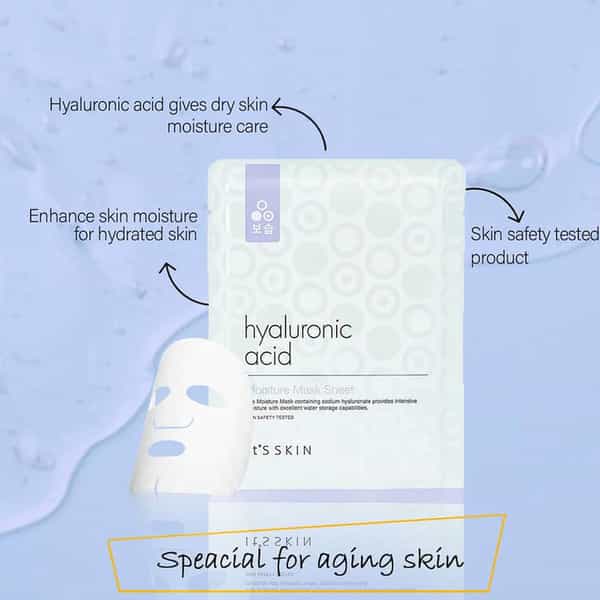 It's Skin Hyaluronic Acid Moisture Mask Sheet - Pack Of 5