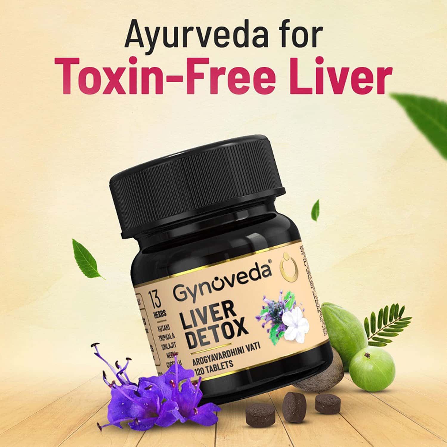 Buy GYNOVEDA LIVER DETOX AYURVEDIC TABLETS. KUTKI PROTECTS FROM DAMAGE