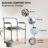 Everactiv Commode Chair For Toilet Adult | Chrome Finish