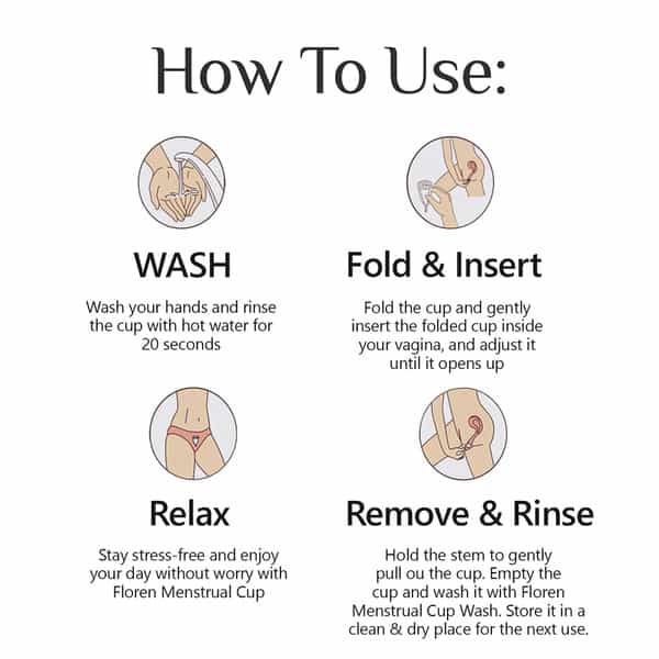 Floren Reusable Menstrual Cup (Small) With Menstural Cup Wash (200Ml)