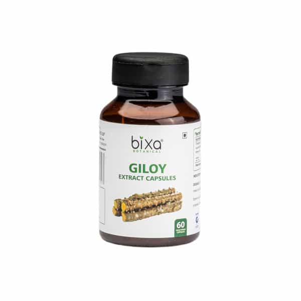 Bixa Botanical Giloy Extract 60 Veg Capsules (450Mg) With 2.5% Bitters-Useful In Immunity Wellness