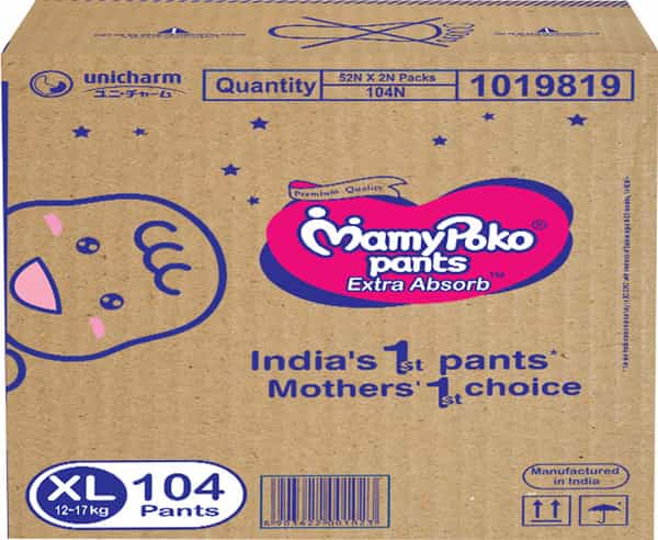 Mamypoko Pants Extra Absorb Diaper - Extra Large Size Pack Of 104 Diapers