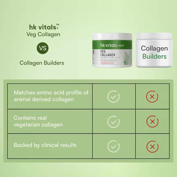 Hk Vitals Veg Collagen Supplement (Watermelon - 120G) | With Biotin