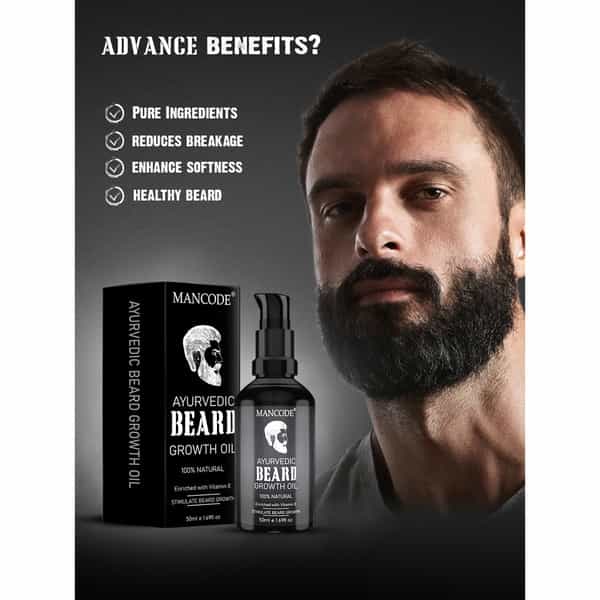 Mancode Ayurvedic Beard Growth Oil (50Ml)