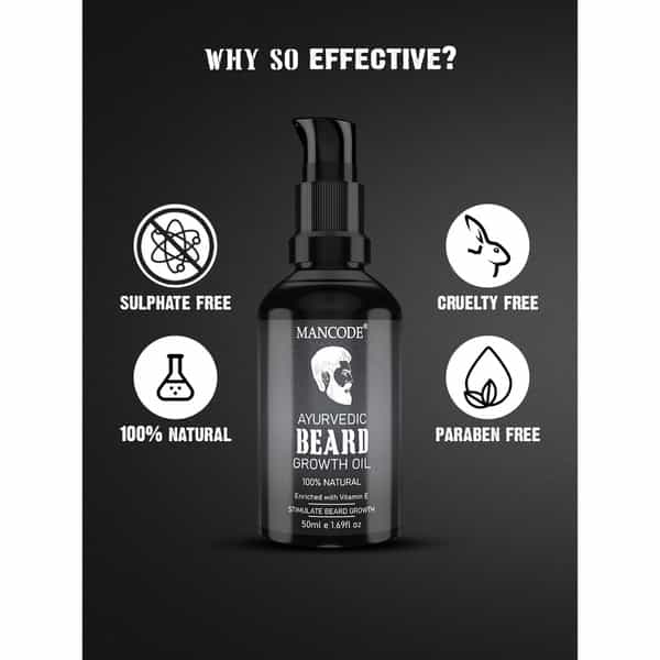 Mancode Ayurvedic Beard Growth Oil (50Ml)