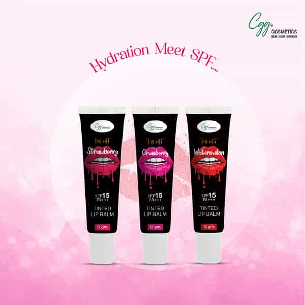Cgg Cosmetics Watermelon Lip Balm|Spf15|Soft Pink Lips| Vit C+E|Fades Lip Pigmentation|10G (3 Packs)