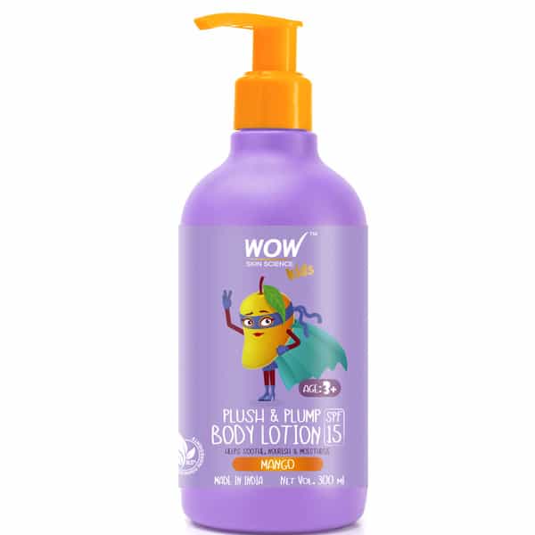 Wow Skin Science Kids Plush & Plump Body Lotion - Spf 15 - 300Ml Mango