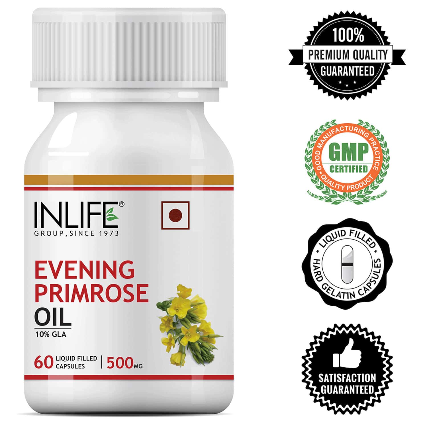 Buy INLIFE EVENING PRIMROSE OIL EXTRA VIRGIN COLD PRESSED 500 MG 60