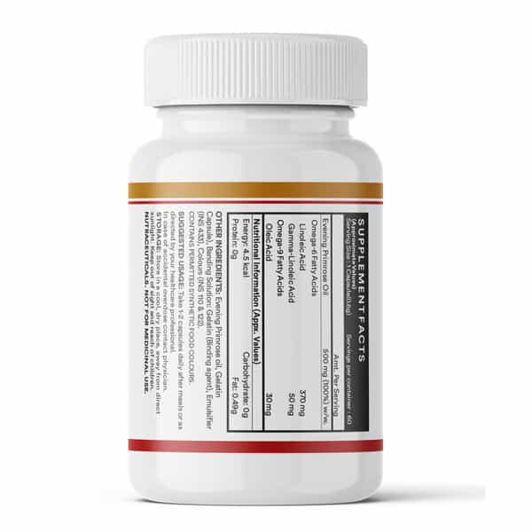 Inlife Evening Primrose Oil Extra Virgin Cold Pressed 500 Mg - 60 Capsules