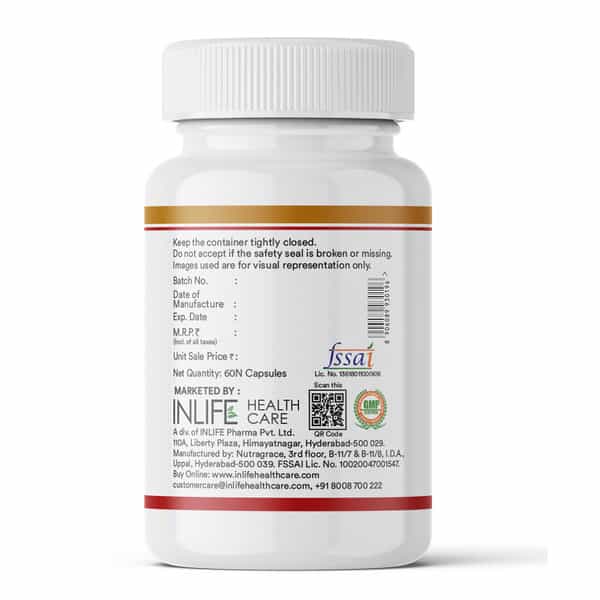 Inlife Evening Primrose Oil Extra Virgin Cold Pressed 500 Mg - 60 Capsules