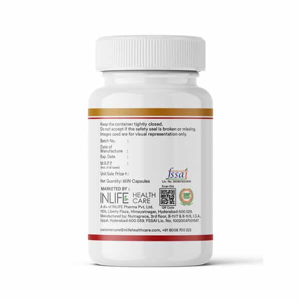 Inlife Evening Primrose Oil Extra Virgin Cold Pressed 500 Mg - 60 Capsules