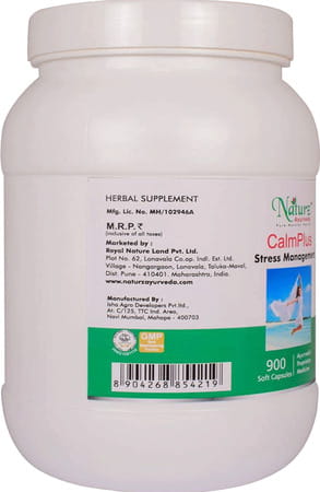 Naturz Ayurveda Calmplus - 900 Capsules (Pack Of 2)