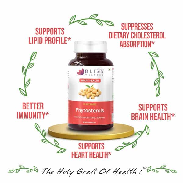 Bliss Welness Phytosterol For Lipid&Heart Health Supplement|For Men And Women-60 Vegetarian Capsules
