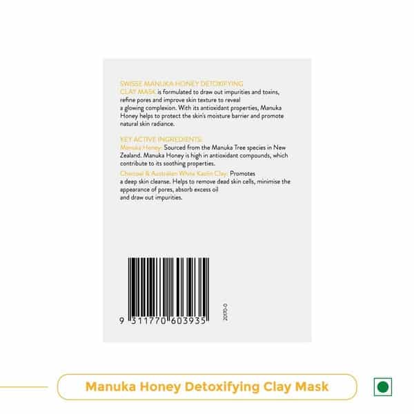 Swisse Sc Manuka Honey Detoxifying Clay Mask Glow - 70G (Normal Skin)