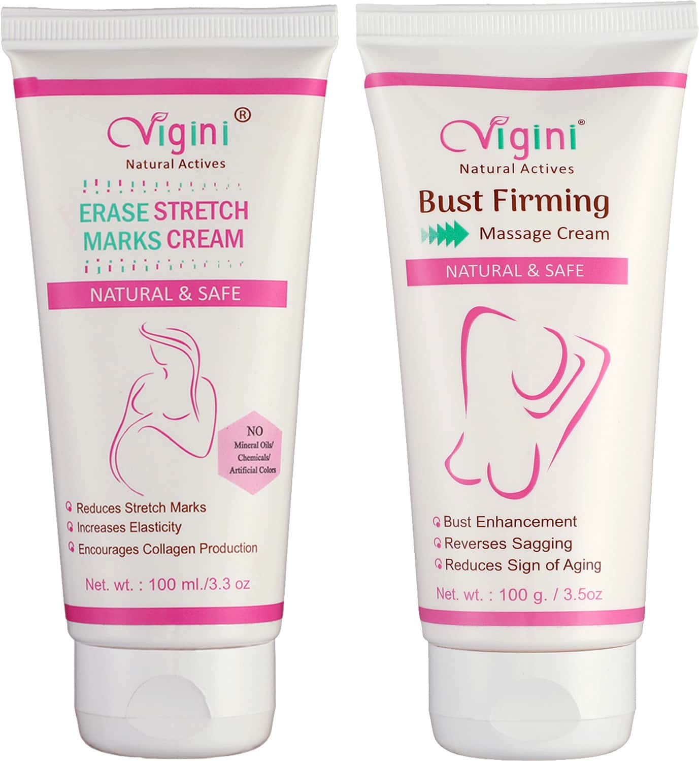 Vigini Erase Stretch Marks Removal Cream & Bust Firming Massage Cream 200ml