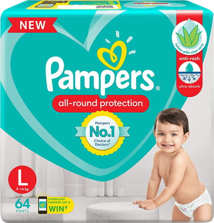 Pampers Complete Skin Comfort L Size (9-14kg) 64 Pants