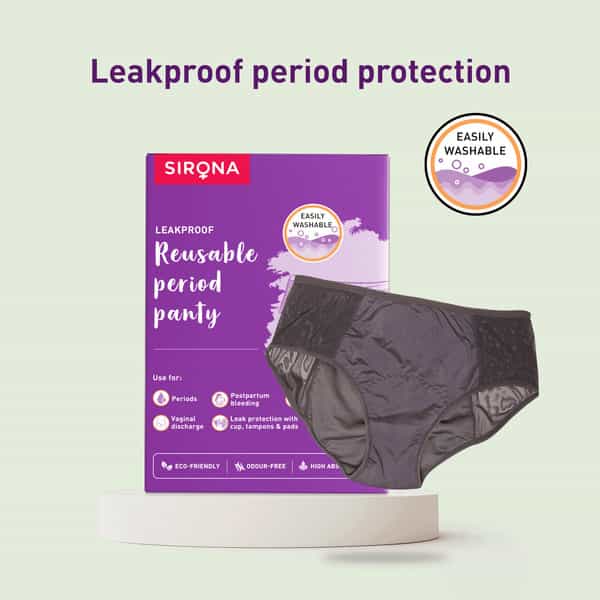 Sirona Reusable Period Panties For Women (2Xl Size) | 360 Degree Coverage | Leak-Proof Protection