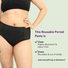 Sirona Reusable Period Panties For Women (2Xl Size) | 360 Degree Coverage | Leak-Proof Protection