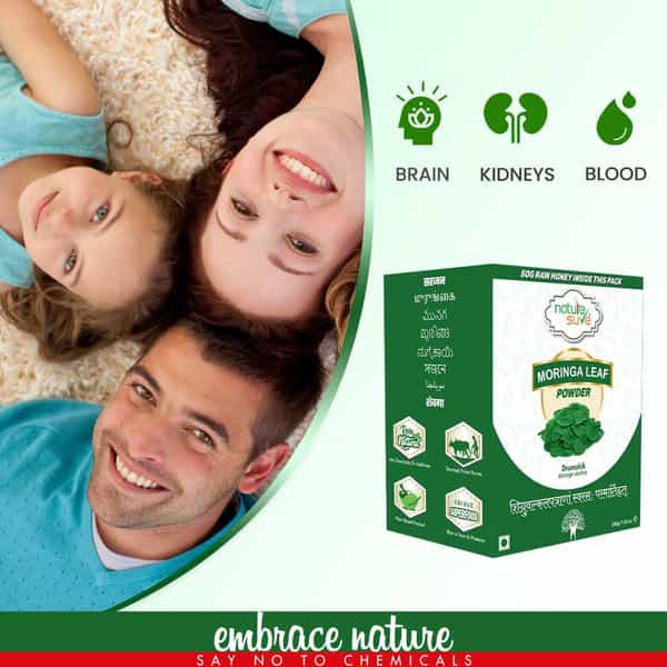 Nature Sure Moringa Leaf Atta Mix Powder For Iron And Calcium Deficiency - 1 Pack (200G)