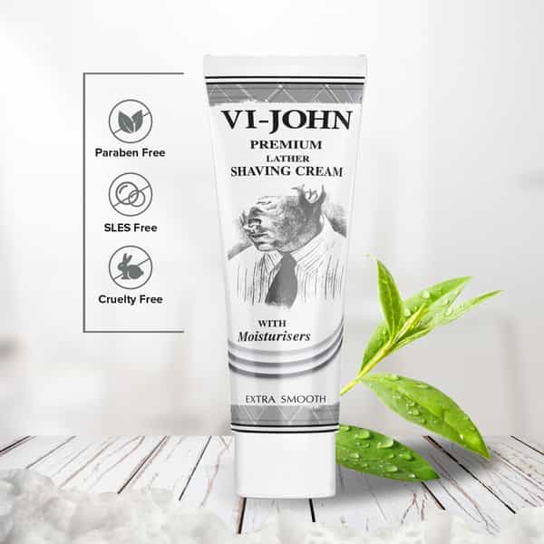 Vi-John Premium Lather Extra Smooth Shaving Cream For Men With Moisturisers 91Gm Each (Pack Of 3)