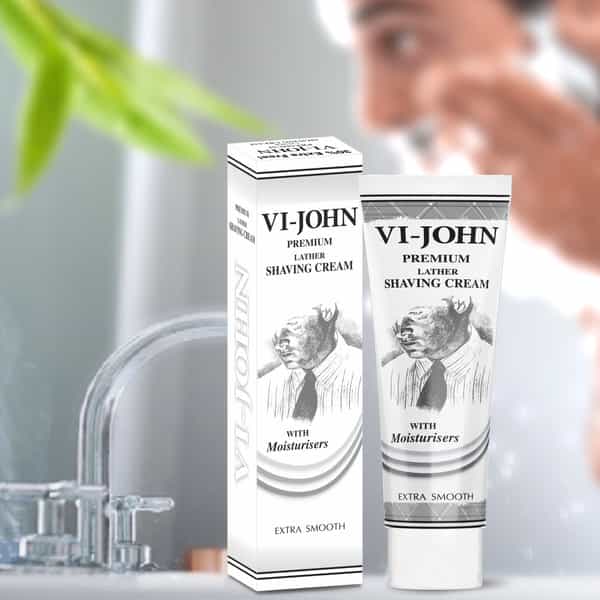 Vi-John Premium Lather Extra Smooth Shaving Cream For Men With Moisturisers 91Gm Each (Pack Of 3)