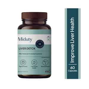 Miduty Liver Detox - Milk Thistle With Nac 900mg For Fatty Liver - Pigmentation -detox -60 Capsules