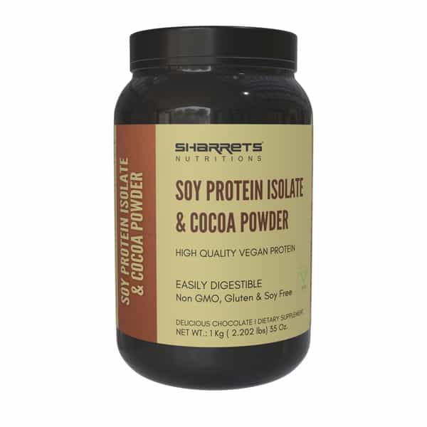 Sharrets Soy Protein Isolate 90 | Choco | Gluten Free | Pack Of 2 | 1Kg Each