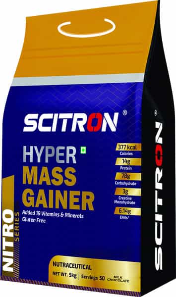 Scitron Nitro Series Hyper Mass Gainer - 5Kg (Milk Chocolate)