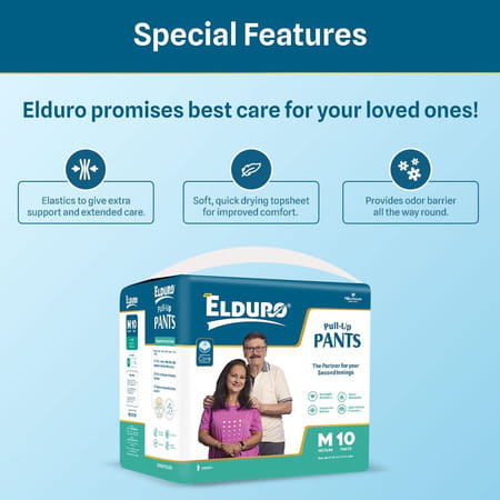 Elduro Premium Range Unisex Adult Pullup Pant Diaper ( Pack Of 1 | Large | 10 Diaper) (Pack Of 1)
