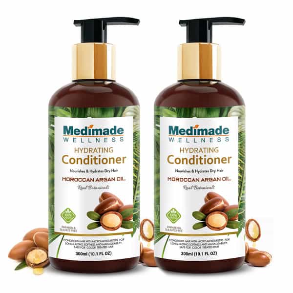 Medimade Moroccan Argan Oil Hair Conditioner - 300 Ml X 2 ( Pack Of 2 )