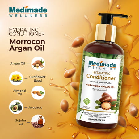 Medimade Moroccan Argan Oil Hair Conditioner - 300 Ml X 2 ( Pack Of 2 )