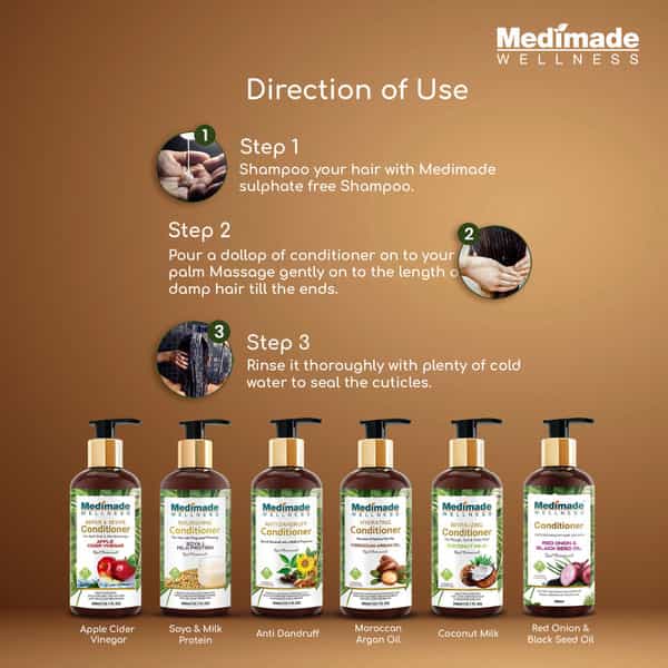 Medimade Moroccan Argan Oil Hair Conditioner - 300 Ml X 2 ( Pack Of 2 )