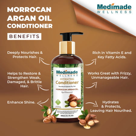 Medimade Moroccan Argan Oil Hair Conditioner - 300 Ml X 2 ( Pack Of 2 )