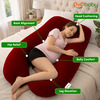 Oyo Baby Maternity Pillows | U-Shaped Pillow With Washable Premium Velvet Cover (Maroon)