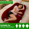 Oyo Baby Maternity Pillows | U-Shaped Pillow With Washable Premium Velvet Cover (Maroon)