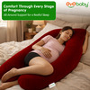 Oyo Baby Maternity Pillows | U-Shaped Pillow With Washable Premium Velvet Cover (Maroon)