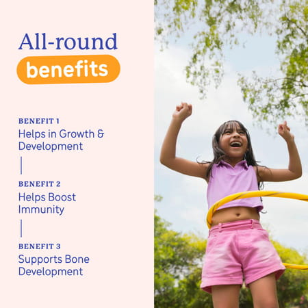 Gritzo Supermilk Growth+ (Formerly Height+) Unsweetened (7-9y Girls) (Creamy Vanilla | 400g)