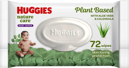 Huggies Nature Care Baby Wipes - Plant Based With Aloe Vera & Calendula (72 X 1 Count)