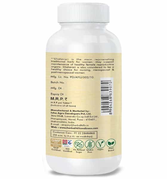 Herbal Hills Shatavari 120 Tablets (Pack Of 4)