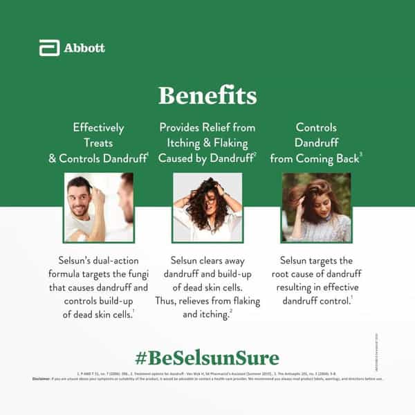 Selsun Suspension Anti Dandruff Shampoo 120Ml X Pack Of 4