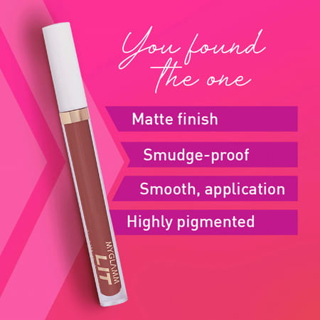Myglamm Lit Liquid Matte Lipstick-Cupcakey