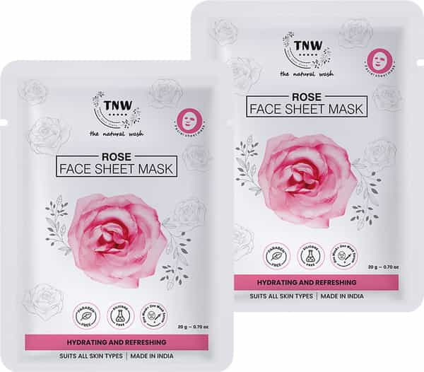 Tnw The Natural Wash Rose Face Sheet Mask - Pack Of 2