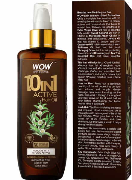 Wow Skin Science 10-In-1 Miracle Hair Oil - 200 Ml