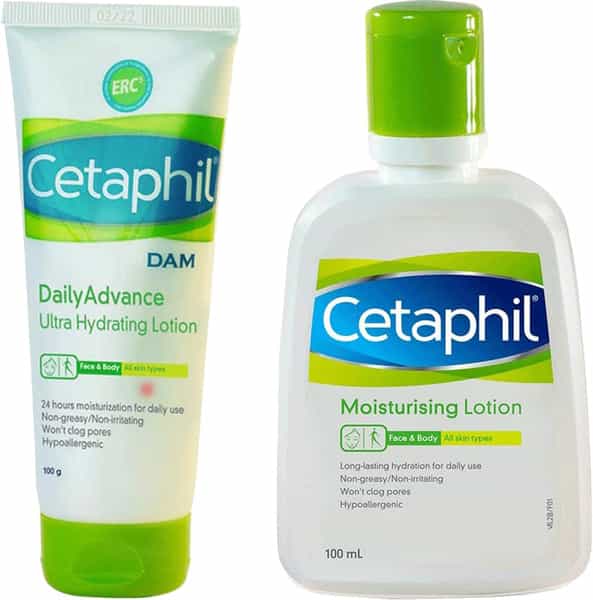 Cetaphil Moisturisinge Lotion 100Ml & Dam Daily Advance Ultra Hydrating Lotion 100Gm | Combo