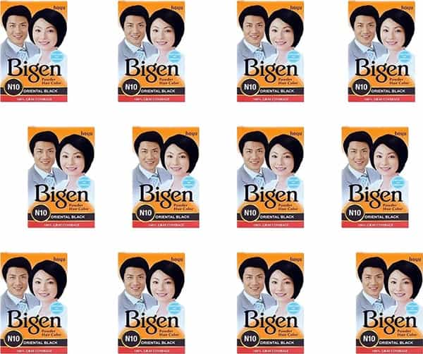 Bigen Powder Hair Color | Oriental Black | N10 (6G | Pack Of 12)