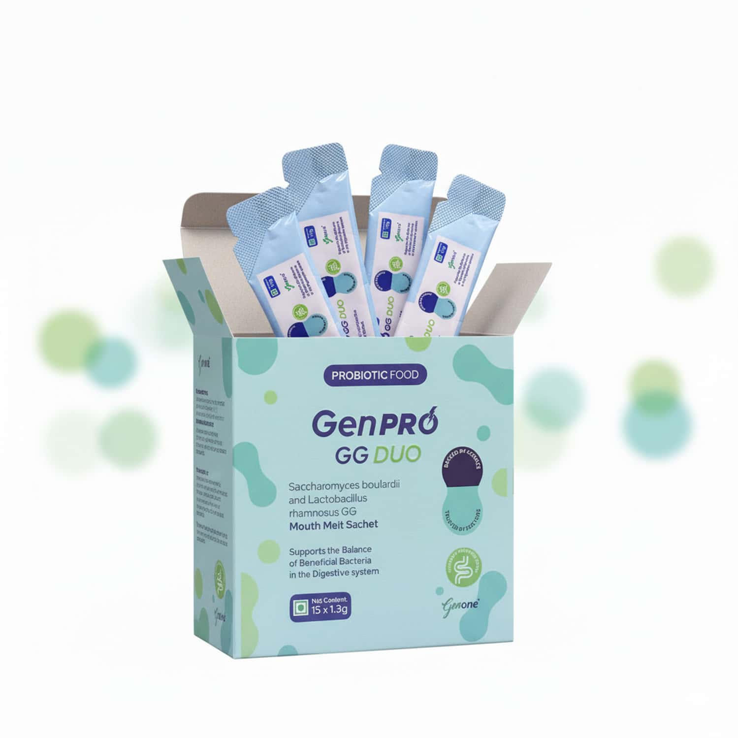 Genone Genpro Gg Duo Probiotic Super Food | Lactobacillus Rhamnosus Gg 6 Billion Cfu | Vanilla | 15n