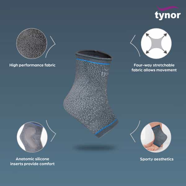 Tynor Ankle Support Urbane Grey Small 1 Unit