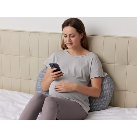 Momcozy Maternity Accessory Portable Maternity Pillow - Grey