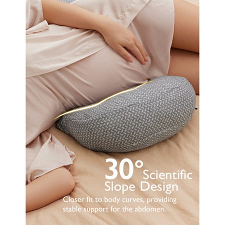 Momcozy Maternity Accessory Portable Maternity Pillow - Grey